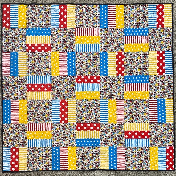 Minnie & Mickey Mouse Quilt Handmade Baby Child Toddler Boy Girl Disney Licensed - Picture 3 of 9